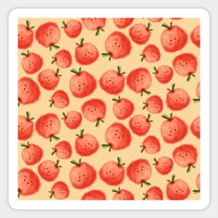 Cute Peaches Pattern Sticker